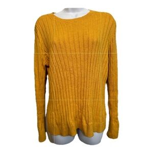 Cozy Mustard Ribbed Sweater